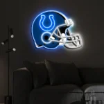 Indianapolis Colts Neon Sign Nfl Football Helmet Acrylic Led 1