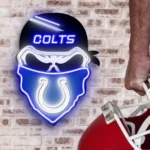 Indianapolis Colts Neon Sign Skull 1
