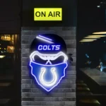 Indianapolis Colts Neon Sign Skull 1