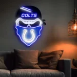 Indianapolis Colts Neon Sign Skull 1
