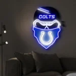 Indianapolis Colts Neon Sign Skull 1