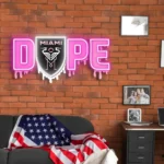 Inter Miami Neon Sign Dripping Dope Fc 1