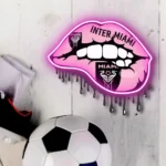 Inter Miami Neon Sign Fc Dripping Lips 1