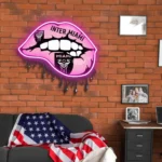 Inter Miami Neon Sign Fc Dripping Lips 1