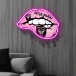 Inter Miami Neon Sign Fc Dripping Lips 1