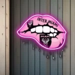 Inter Miami Neon Sign Fc Dripping Lips 1