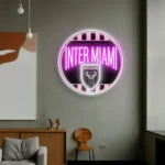 Inter Miami Neon Sign Fc Retro Acrylic 1
