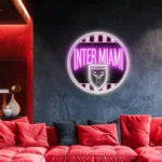 Inter Miami Neon Sign Fc Retro Acrylic 1