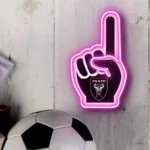 Inter Miami Neon Sign Mls Fc Foam Finger 1