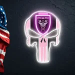 Inter Miami Neon Sign The Punisher Fc 1