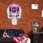 Inter Miami Neon Sign The Punisher Fc 1