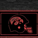 Iowa Hawkeyes Metal Sign Helmet 1