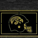 Iowa Hawkeyes Metal Sign Helmet 1