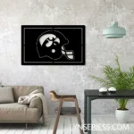 Iowa Hawkeyes Metal Sign Helmet 1