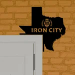 Iron City Metal Sign Texas State Map 1