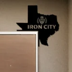 Iron City Metal Sign Texas State Map 1
