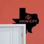 Iron City Metal Sign Texas State Map 1