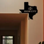 Iron City Metal Sign Texas State Map 1