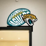 Jacksonville Jaguars Metal Sign Jaguar Face Art 1
