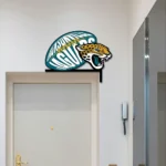 Jacksonville Jaguars Metal Sign Jaguar Face Art 1