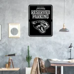 Jacksonville Jaguars Metal Sign Reserved Parking Logo 1