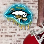 Jacksonville Jaguars Neon Sign Dripping Lips 1