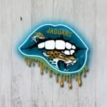 Jacksonville Jaguars Neon Sign Dripping Lips 1