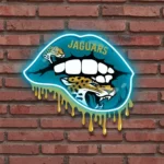 Jacksonville Jaguars Neon Sign Dripping Lips 1