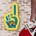 Jacksonville Jaguars Neon Sign Nfl Foam Finger 1