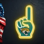 Jacksonville Jaguars Neon Sign Nfl Foam Finger 1