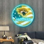 Jacksonville Jaguars Neon Sign Us Pennant Acrylic 1