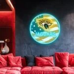 Jacksonville Jaguars Neon Sign Us Pennant Acrylic 1