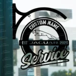 Jaguar Metal Sign Bespoke Logo Metal Hanging Sign Car Garage Decor 1