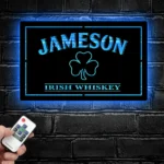 Jameson Irish Metal Sign Whiskey Shamrock 1