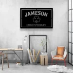 Jameson Irish Metal Sign Whiskey Shamrock 1