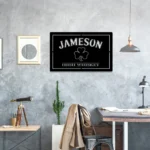 Jameson Irish Metal Sign Whiskey Shamrock 1