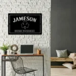 Jameson Irish Metal Sign Whiskey Shamrock 1