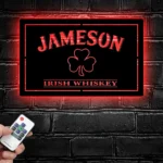 Jameson Irish Metal Sign Whiskey Shamrock 1
