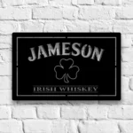 Jameson Irish Metal Sign Whiskey Shamrock 1
