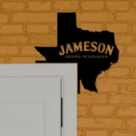 Jameson Irish Metal Sign Whiskey Texas State Map 1