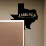 Jameson Irish Metal Sign Whiskey Texas State Map 1