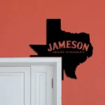 Jameson Irish Metal Sign Whiskey Texas State Map 1