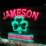 Jameson Irish Neon Sign Whiskey Shamrock Home Bar 1