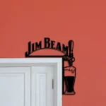 Jim Beam Metal Sign Tap Handle 1