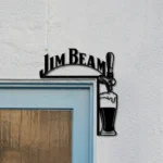Jim Beam Metal Sign Tap Handle 1