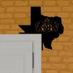 Kaiser Metal Sign Artistic Texas State Map 1