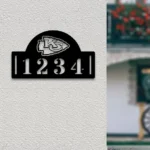 Kansas City Chiefs Metal Sign Nfl Metal House Number Sign 1