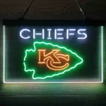 Kansas City Chiefs Neon Sign Detailed 3 Color 1