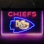 Kansas City Chiefs Neon Sign Detailed 3 Color 1