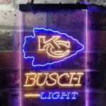 Kansas City Chiefs Neon Sign Detailed Busch Light 1